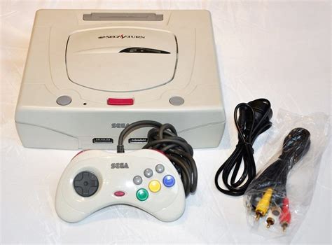 Sega Saturn Console Japanese Ntsc J Grey White