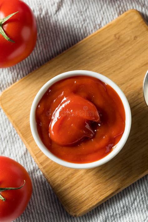 Sweet Organic Red Tomato Ketchup Stock Image Image Of Catsup Swirl