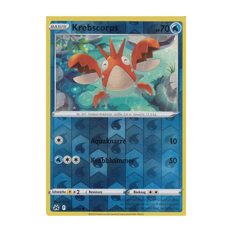 Krebscorps Reverse Holo Zenit Der K Nige Pokemon Karte Kaufen