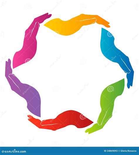 Hands Teamwork Logo Stock Photos Image 24869093