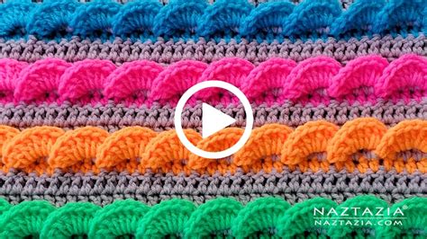 Crochet 3D Wavy Shell Stitch Naztazia