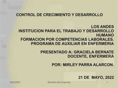 Control De Crecimiento Y Desarrollo Pptx