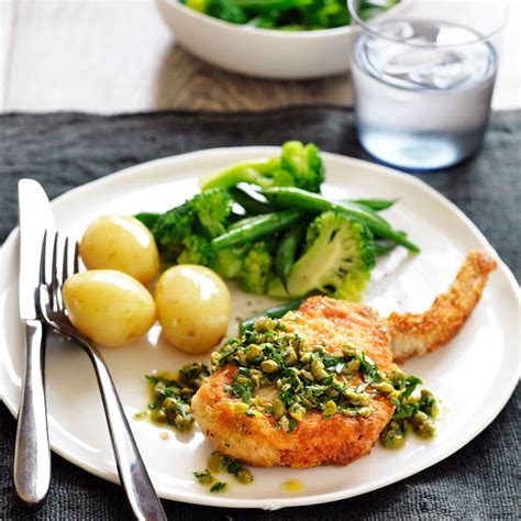 Pork Milanese With Caper And Lemon Sauce Healthy Recipe Ww Nz