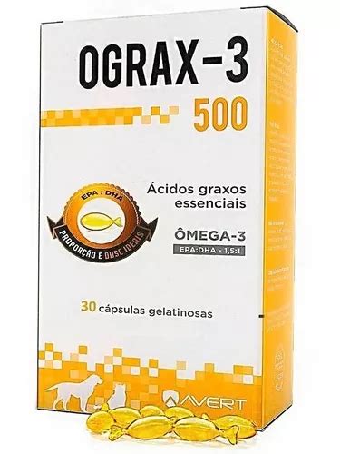 Ograx 3 Suplemento Nutricional Cachorro Gato 500mg C 30 MercadoLivre