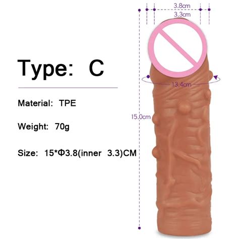 3 Arten Penis Sleeve Kondom Wiederverwendbare Silikon Penis Extender