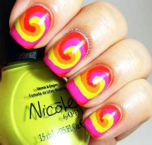 neon colored swirl nails - Favnails