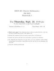 Homework Solutions Pdf Eecs Discrete Mathematics Fall