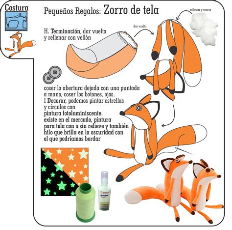 Crea Con Retazos Molde Gratis Patrón De Zorro Regalos Pequeños