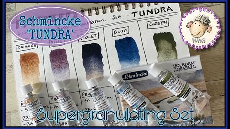 Schmincke Tundra Set Review And Swatches Schmincke Super Granulation Set Watercolor Swatches