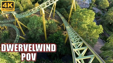 Dwervelwind POV Front Row 4K 60FPS Toverland Mack Spinning Coaster