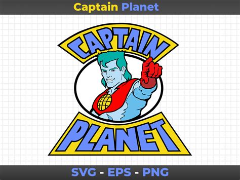 Captain Planet / Graphic, Logo, Clipart, SVG, EPS, PNG - Etsy