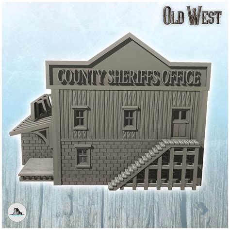 Sheriff's office with removable interior and walls (19) - Wargaming3D