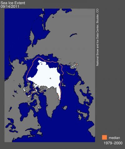 Arctic Sea Ice Reaches Minimum Extent Making It Second Lowest In