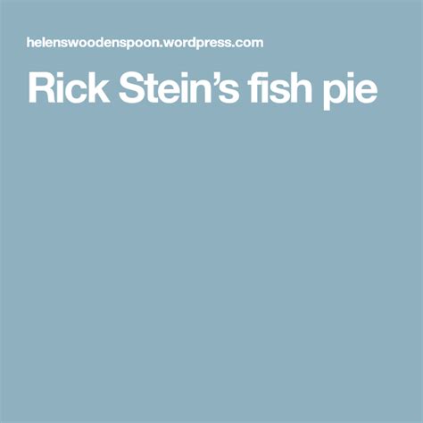 Rick Stein’s fish pie | Fish pie, Rick stein, Fish