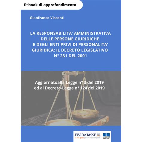 Responsabilit Amministrativa Delle Persone Giuridiche Fiscoetasse