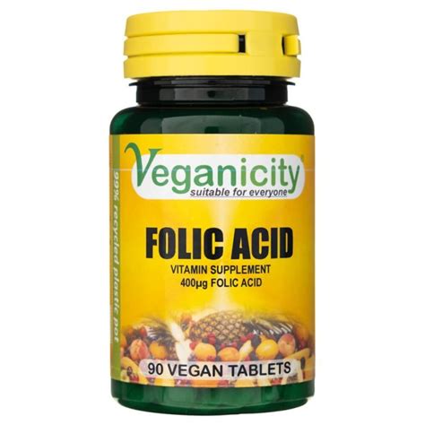 Veganicity Kwas Foliowy Witamina B9 400 Mcg 90 Tabletek