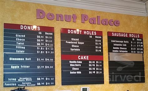 Menu For Daylight Donuts In Madison AL Sirved