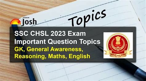 Ssc Chsl Tier Exam Important Question Topics Gk General