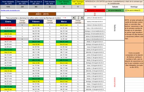Control De Horas O Cantidades Anuales Excel Gratis