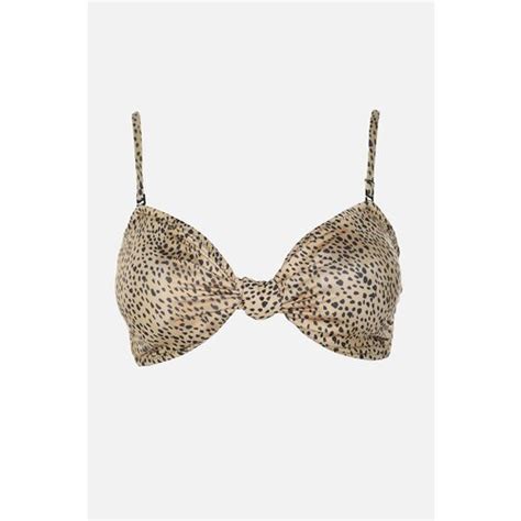 Trendyol Brown Leopard Print Bikini Top EPonuda