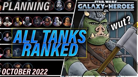 All Swgoh Tanks Ranked October Youtube