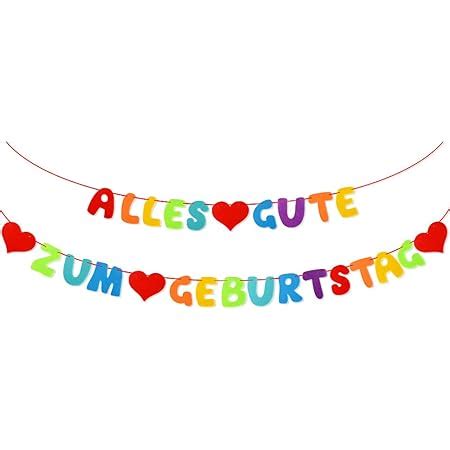 VINFUTUR Herzlichen Glückwunsch Girlande Gratulation Banner Bunt Filz