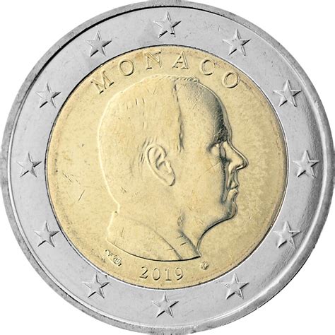 2 Euro Kursmünze Monaco 2019 bankfrisch Albert II