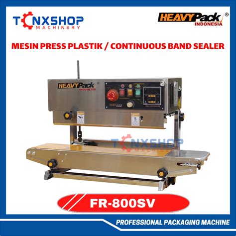 Jual Mesin Segel Plastik Continuous Band Sealer Vertical FR 800SV