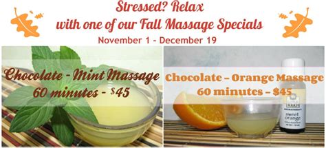 Fall Massage Therapy Special Whats Better Than Chocolate A Chocolate Massage Atoka