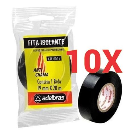 Fita Isolante Adelbras Metros X Mm Anti Chama Rolos Fita