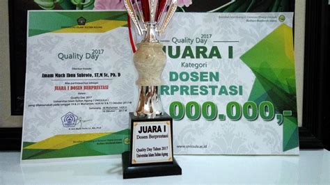 Dosen Teknik Informatika Meraih Juara Dosen Berprestasi Unissula