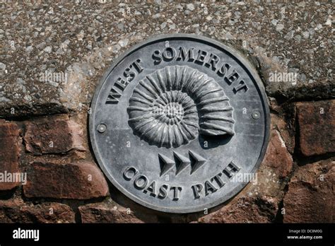 West Somerset Coast Path start point Minehead Somerset England UK Stock Photo - Alamy