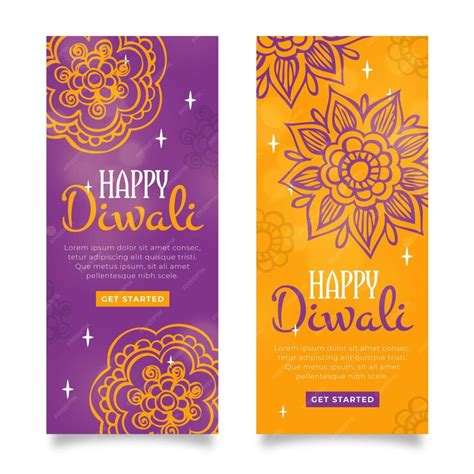 Premium Vector Diwali Banners Template