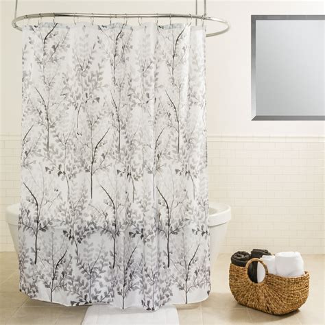 Splash Home Yin 70 X 72 Polyester Fabric Grey Shower Curtain 1 Each