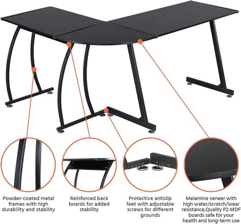 Yaheetech Escritorio De Esquina En Forma De L Para Computadora De