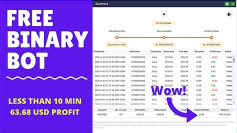 Binary Premium Free Bot 100 Profit 60 In Just 10 Minutes Binary Option Trading Youtube