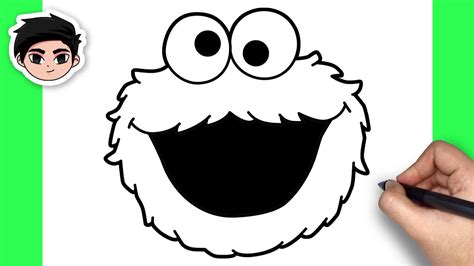 Cookie Monster Face Drawing