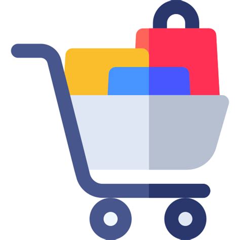 Icono De Carrito De Compras Basic Rounded Flat