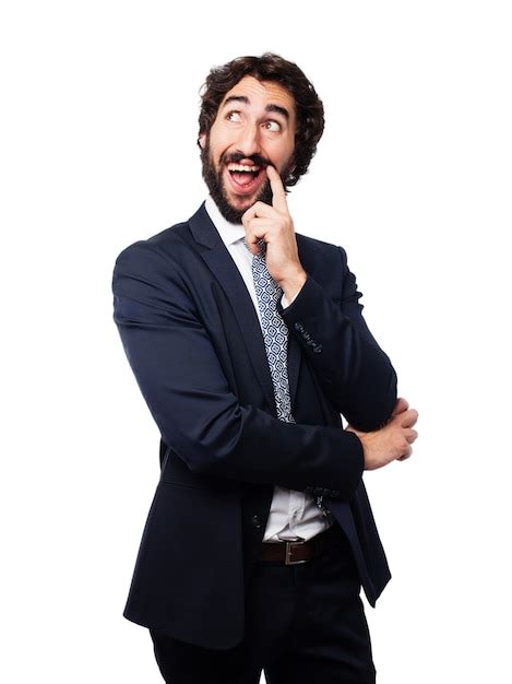 Free Photo Funny Businessman Thinking