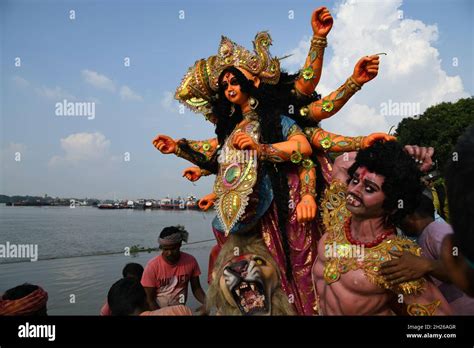 Durga Idol Immersion Ceremony After The End Of Durga Puja Festival At