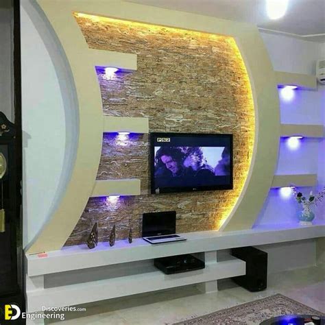 Modern Gypsum Board TV Wall Design And Decor Ideas Engineering