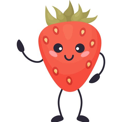 Cute Cartoon Strawberry Character 21360231 Png