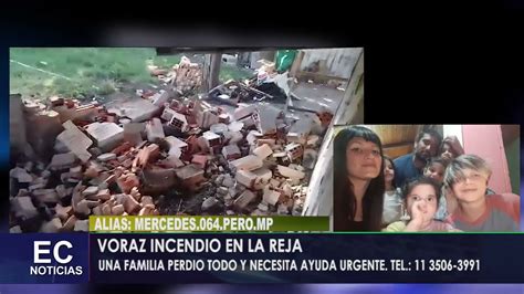 Voraz incendio en La Reja una familia perdió todo y necesita ayuda