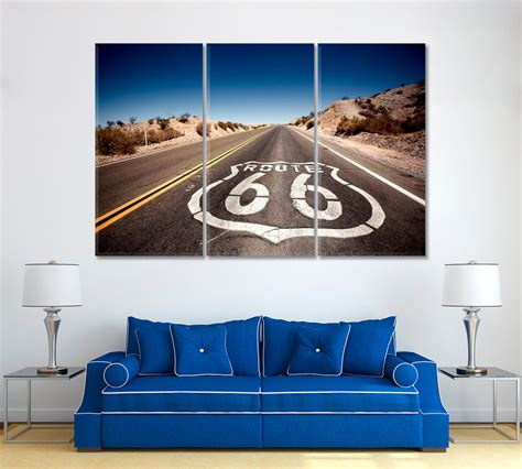 Route 66 Canvas Wall Art Route 66 Ready to Hang Canvas | Etsy