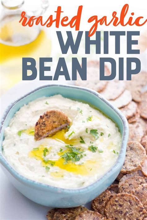 Roasted Garlic And White Bean Dip Wholefully Recipe White Bean