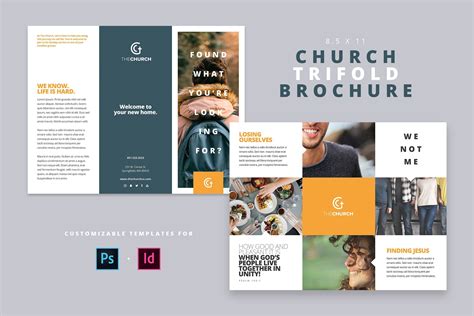 Modern Church Trifold Brochure Church Brochures Trifold Brochure