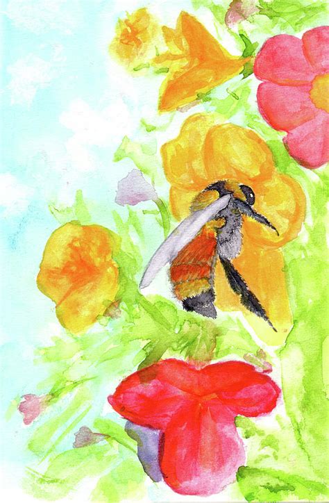 Bumble Bee Painting By Katie Burleson