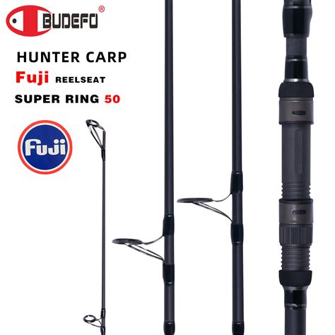 BUDEFO HUNTER KARPFEN Angelrute 3 96 M FUJI REELSEAT 50mm Guide Hohe