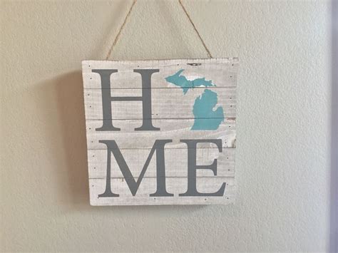 Home Michigan Sign Utah Sign Home State Sign Etsy Diy Pallet