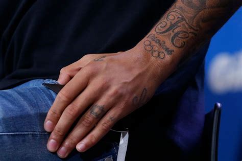 The Hand And Wrist Of Barcelonas Brazilian Forward Neymar With A New